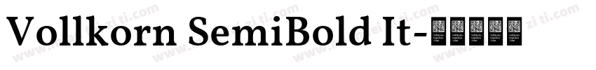 Vollkorn SemiBold It字体转换